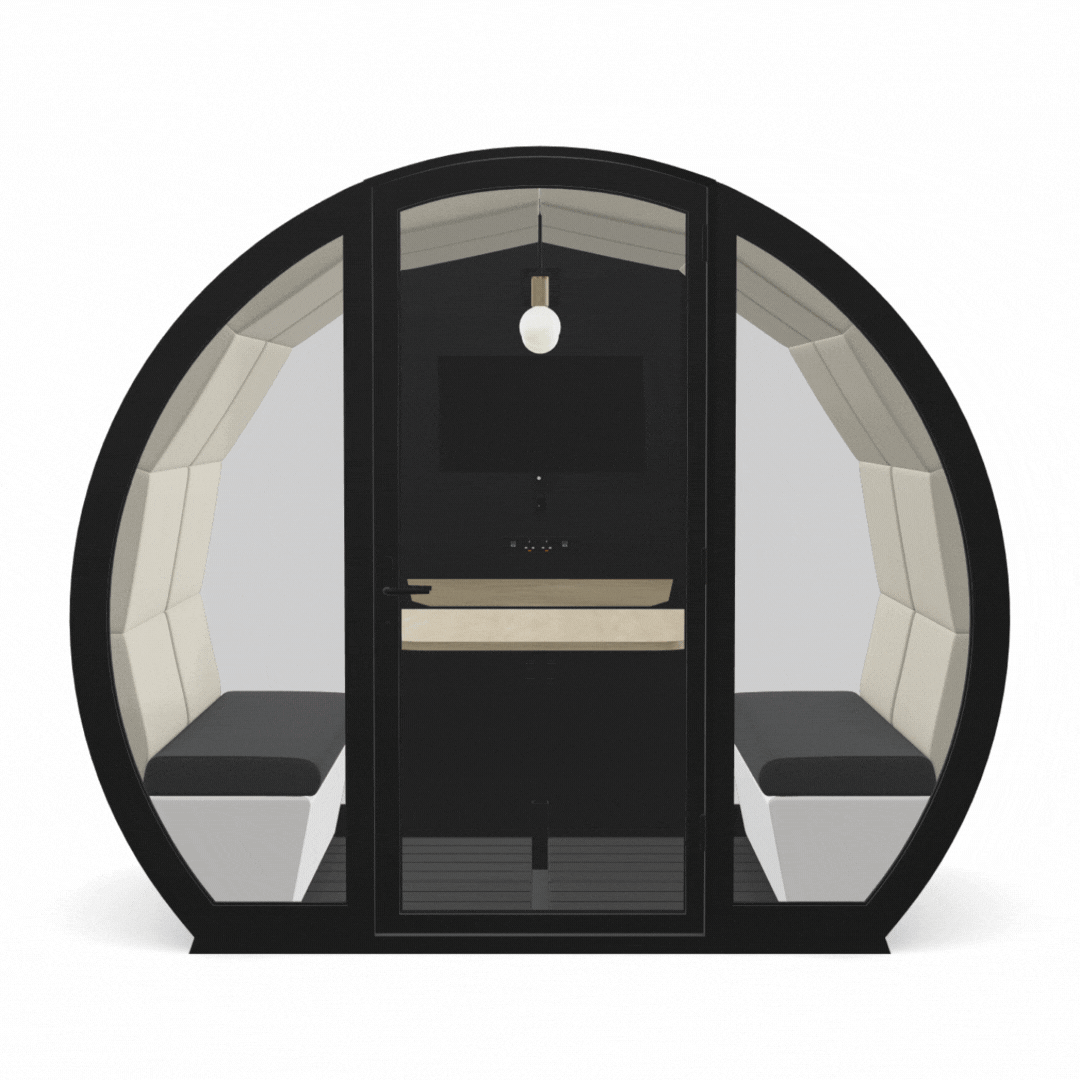 The Meeting Pod Co Outdoor Pod Part Enclosed - Presentation Media